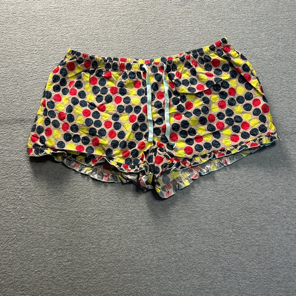 Jasmine & Ginger Sleep Shorts Womens Large Polka Dot Lounge Drawstring Pajama